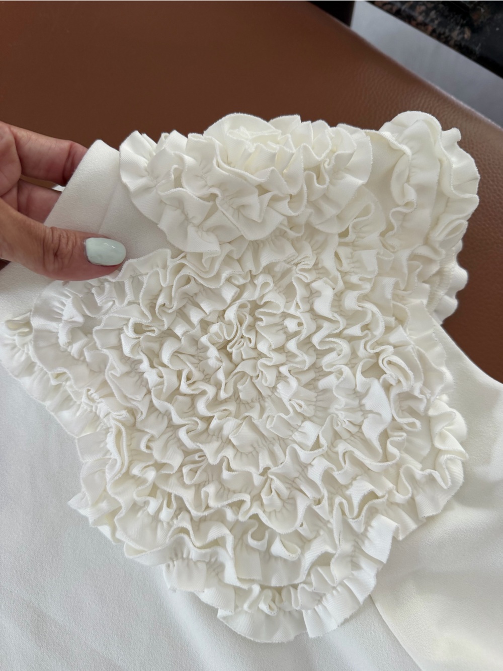 Gracia Ivory 3D Rosette Strapless Top Small Coquette Bridal Corset Blouse - Picture 6 of 7